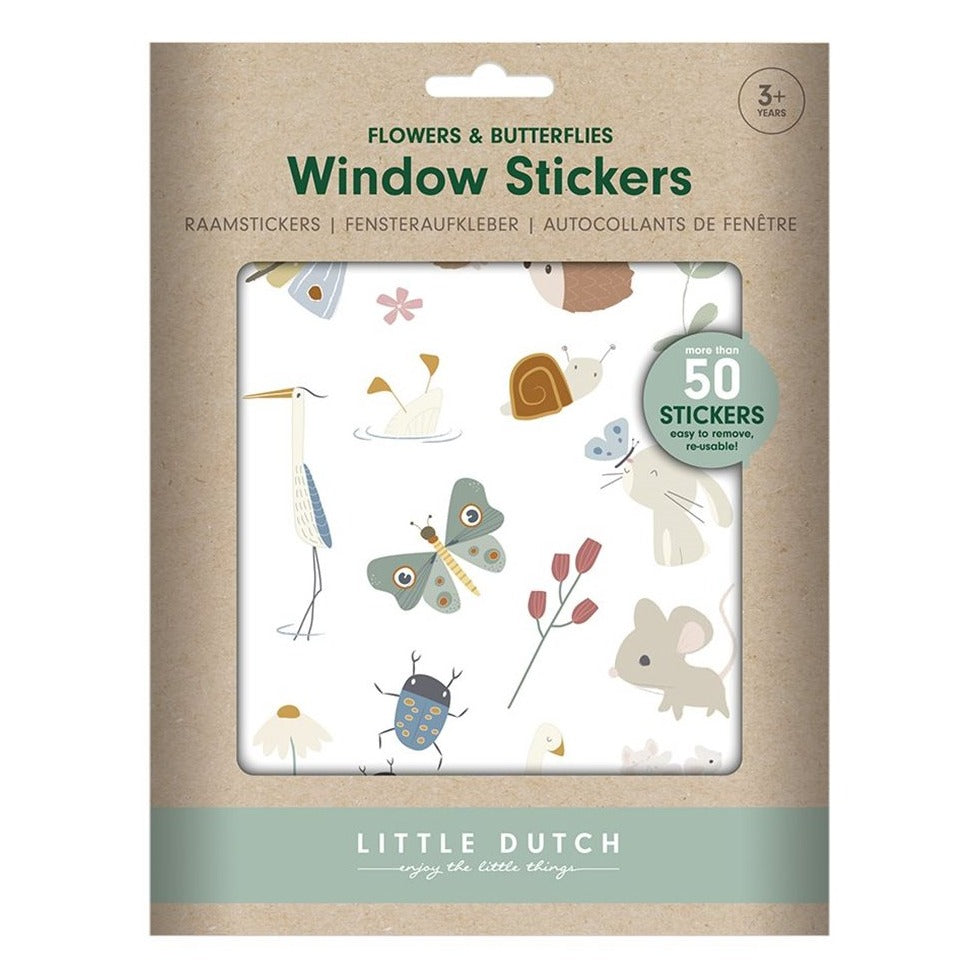 Autocolantes Vidro - Flowers & Butterflies - Little Dutch