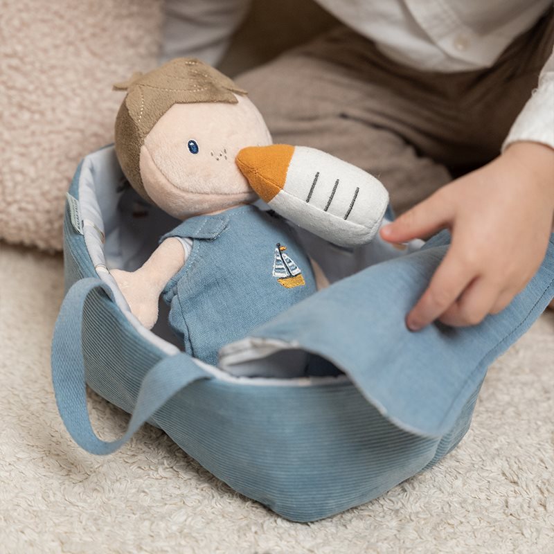 Boneco de Pano Jim com Alcofa Sailors Bay Blue - Little Dutch
