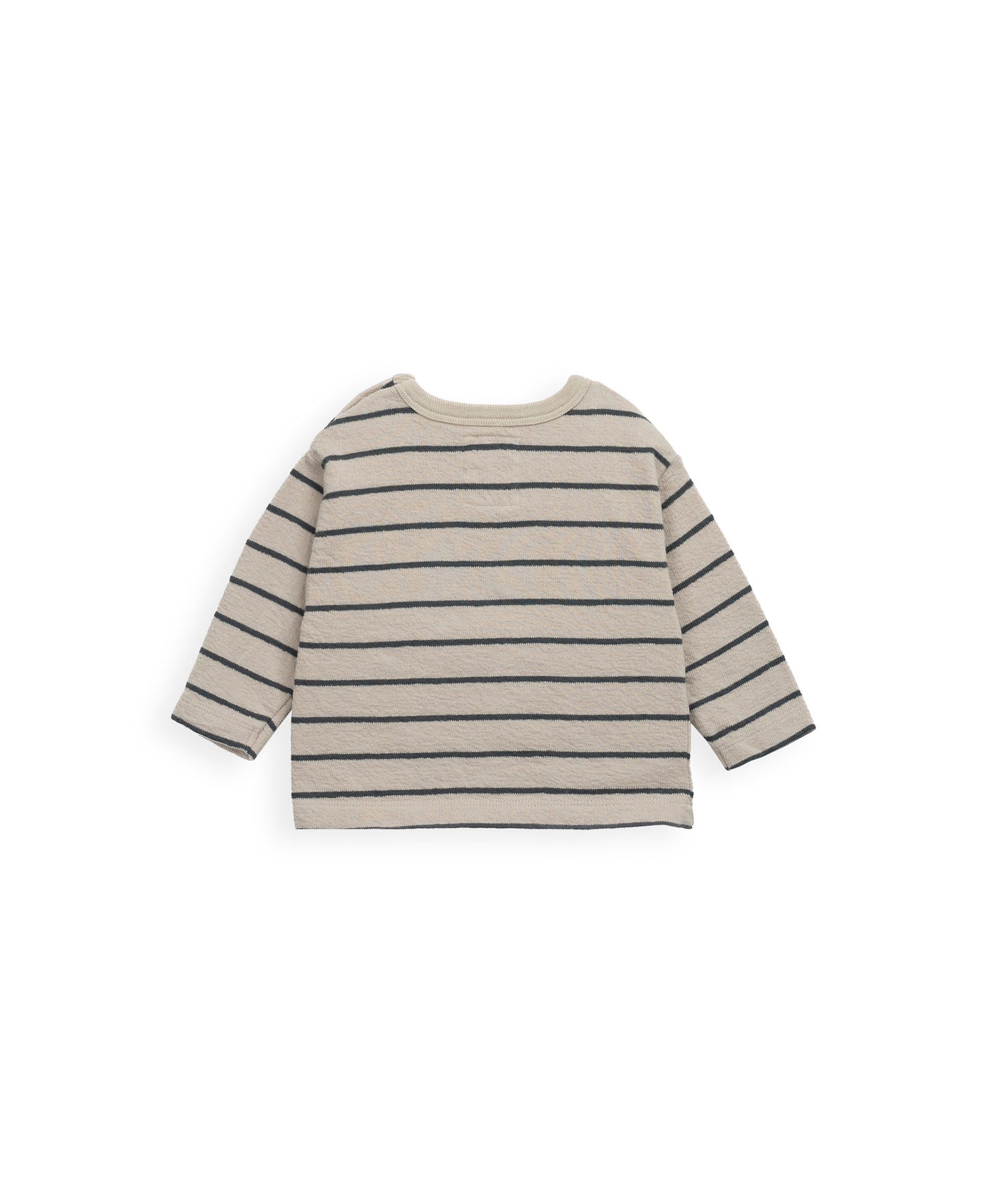 T-shirt de malha às riscas Beige - Play Up