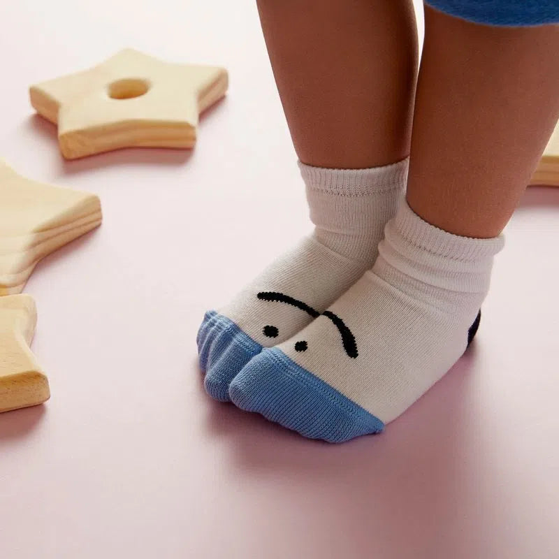 Meias barefoot Smile Azul Marinho - Tip Toey Joey