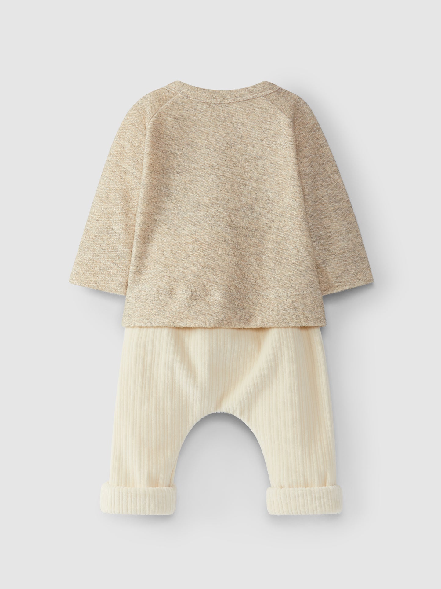 Conjunto de duas peças em felpa com lã natural - Snug