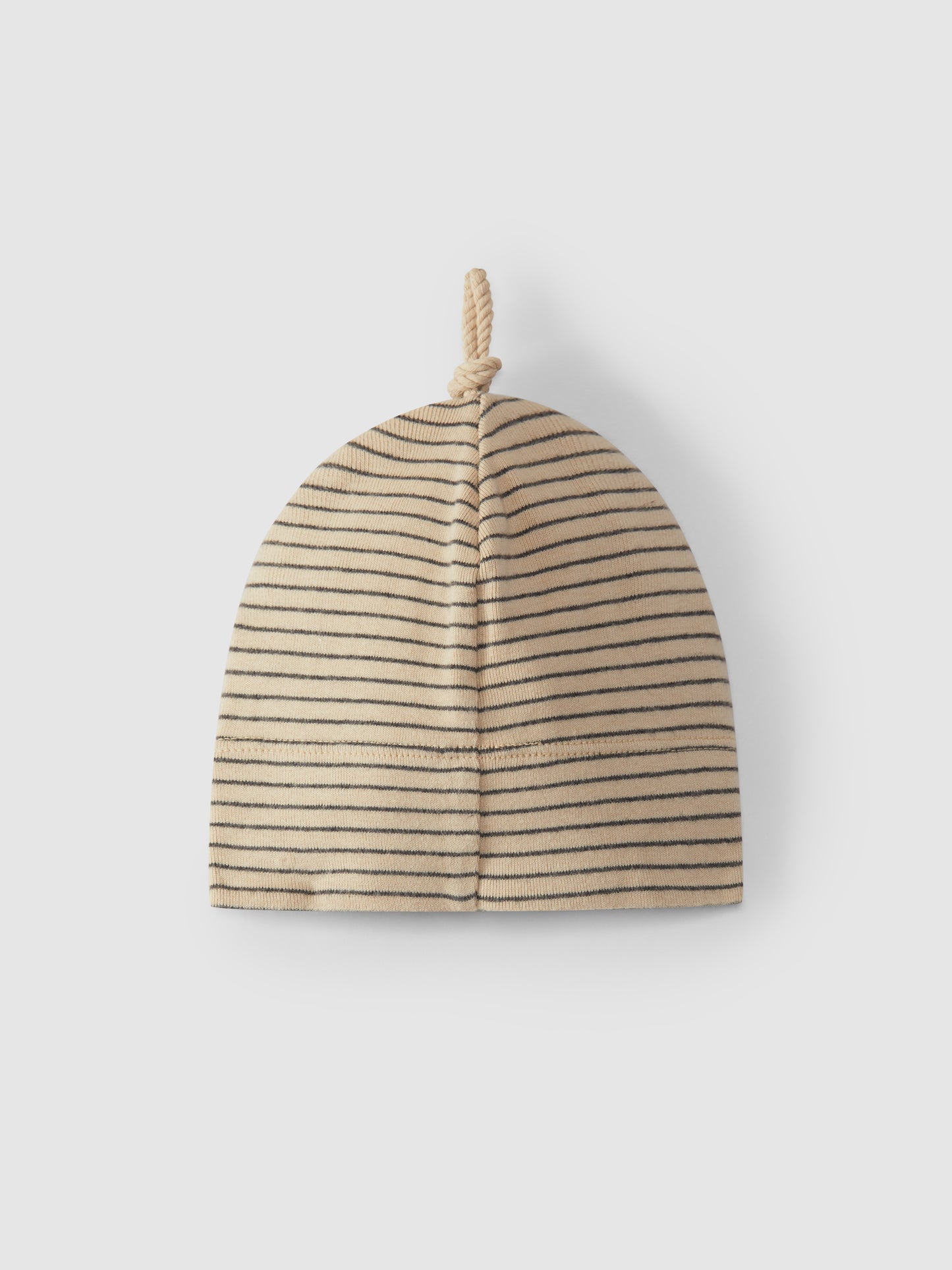 Gorro em algodão orgânico riscas Areia - Snug