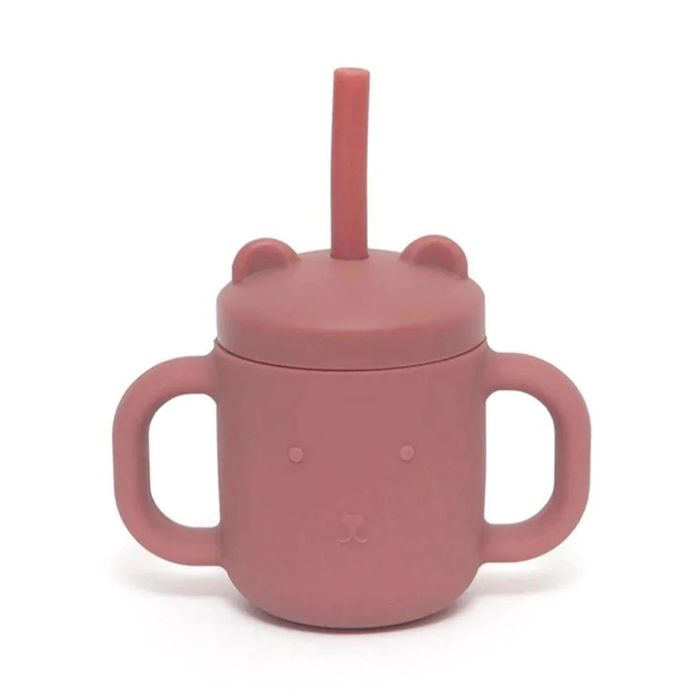 Copo Urso com Palhinha Rosa - Petit Monkey