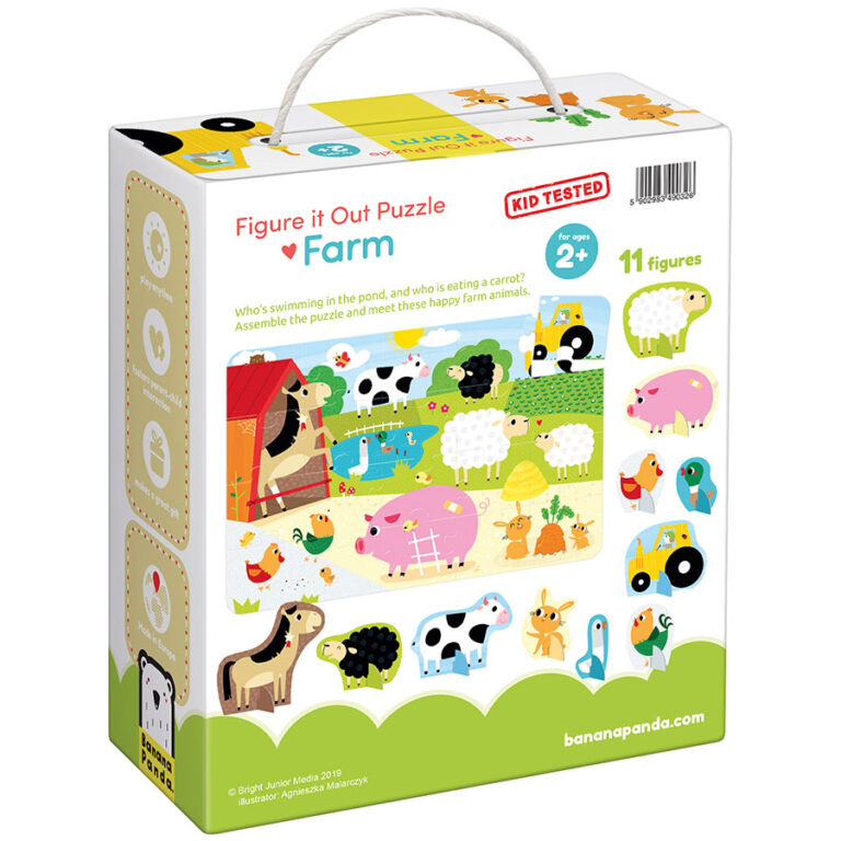 Puzzle Figure it Out Animais da quinta +2 - Banana Panda