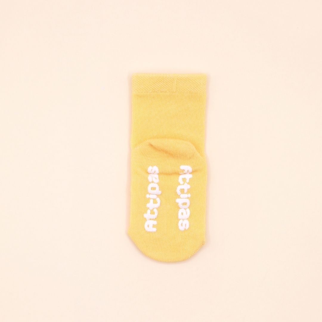 Meias Antiderrapantes Rainbow Yellow - Attipas
