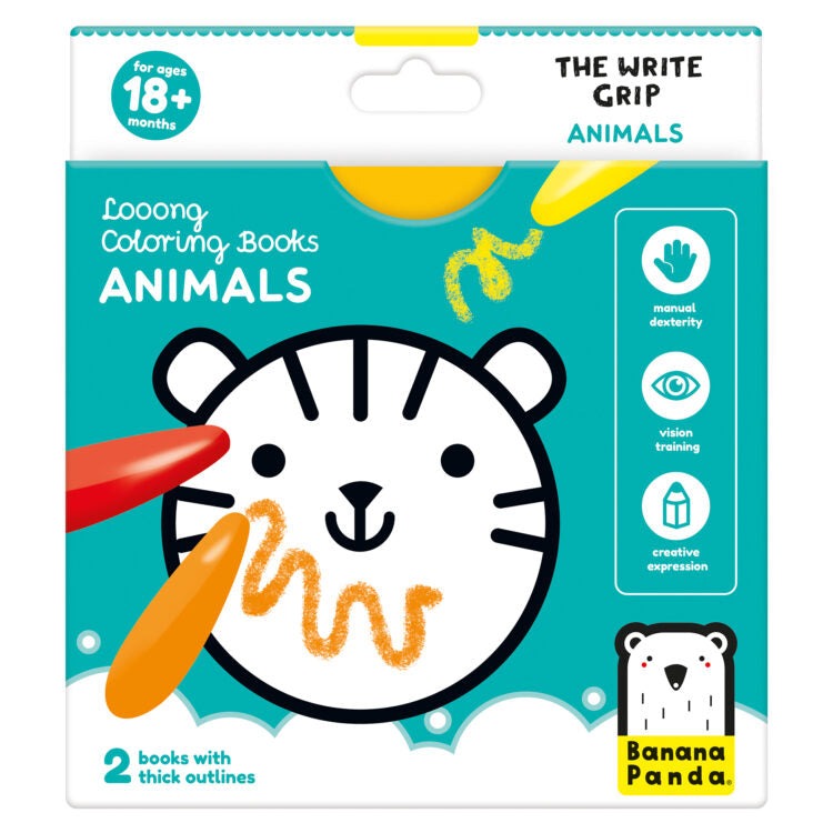 Looong Coloring Book - Animais +18m - Banana Panda