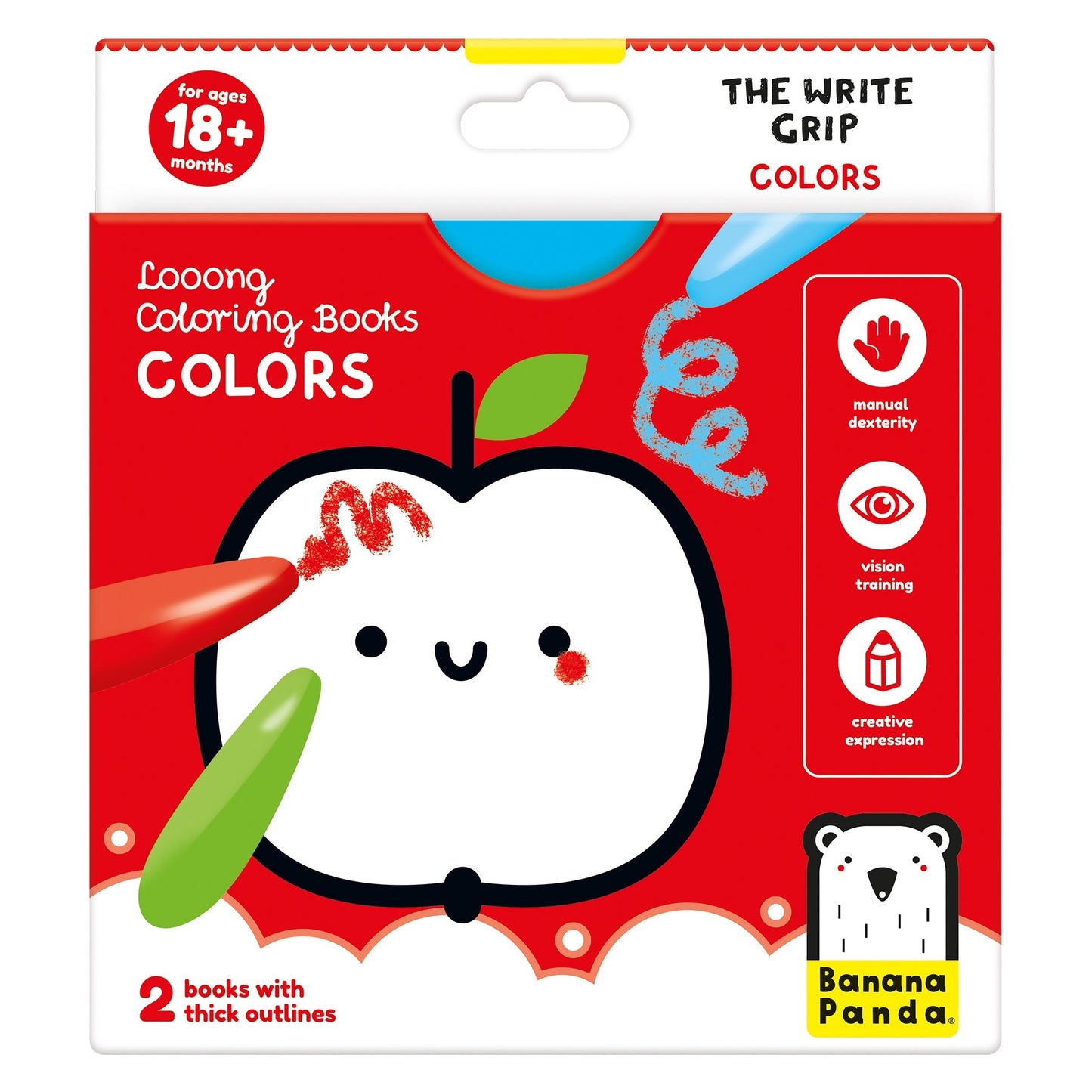 Banana Panda - Looong Coloring Book Colors 18m+