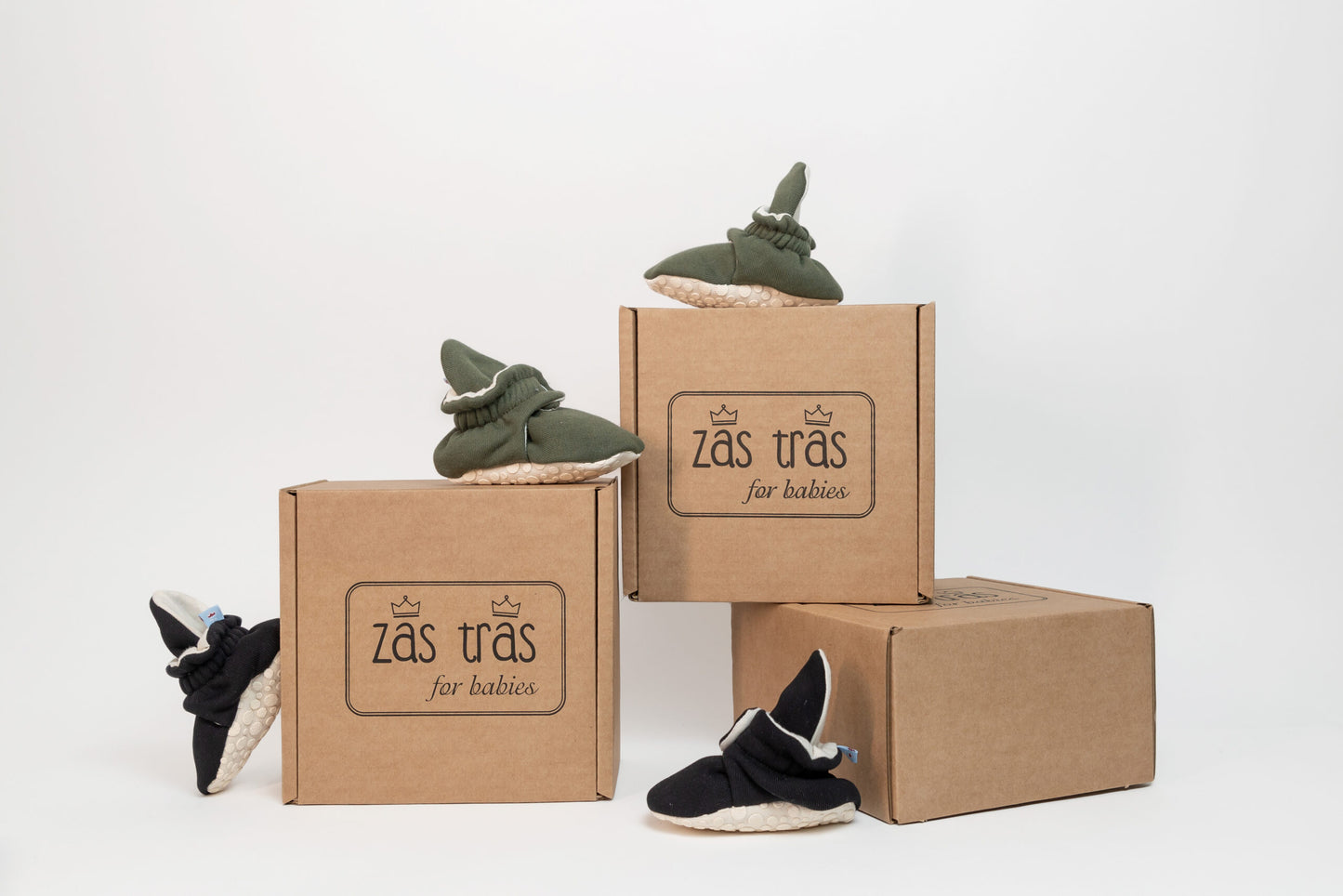Baby Booties Olive Treat (inverno) - Zás Trás for Babies