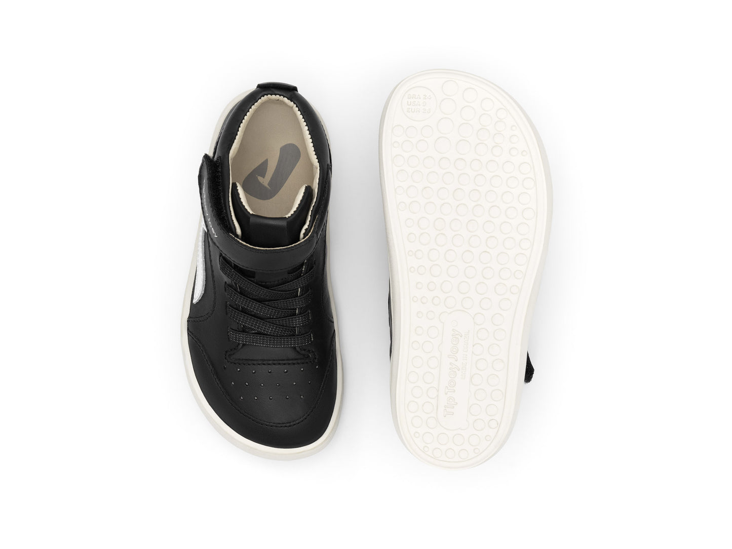 Tip Toey Joey - Ténis Landy High-top Black (run&play)