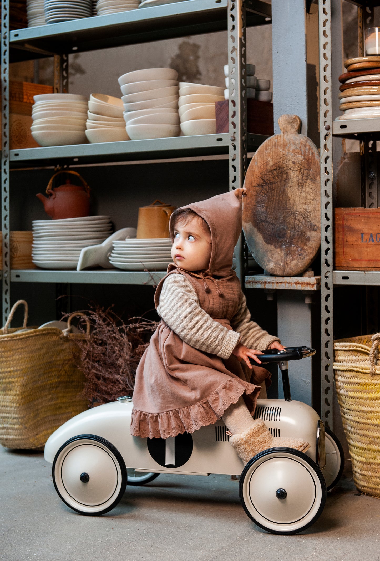 Vestido com bordado inglês Nude - Snug