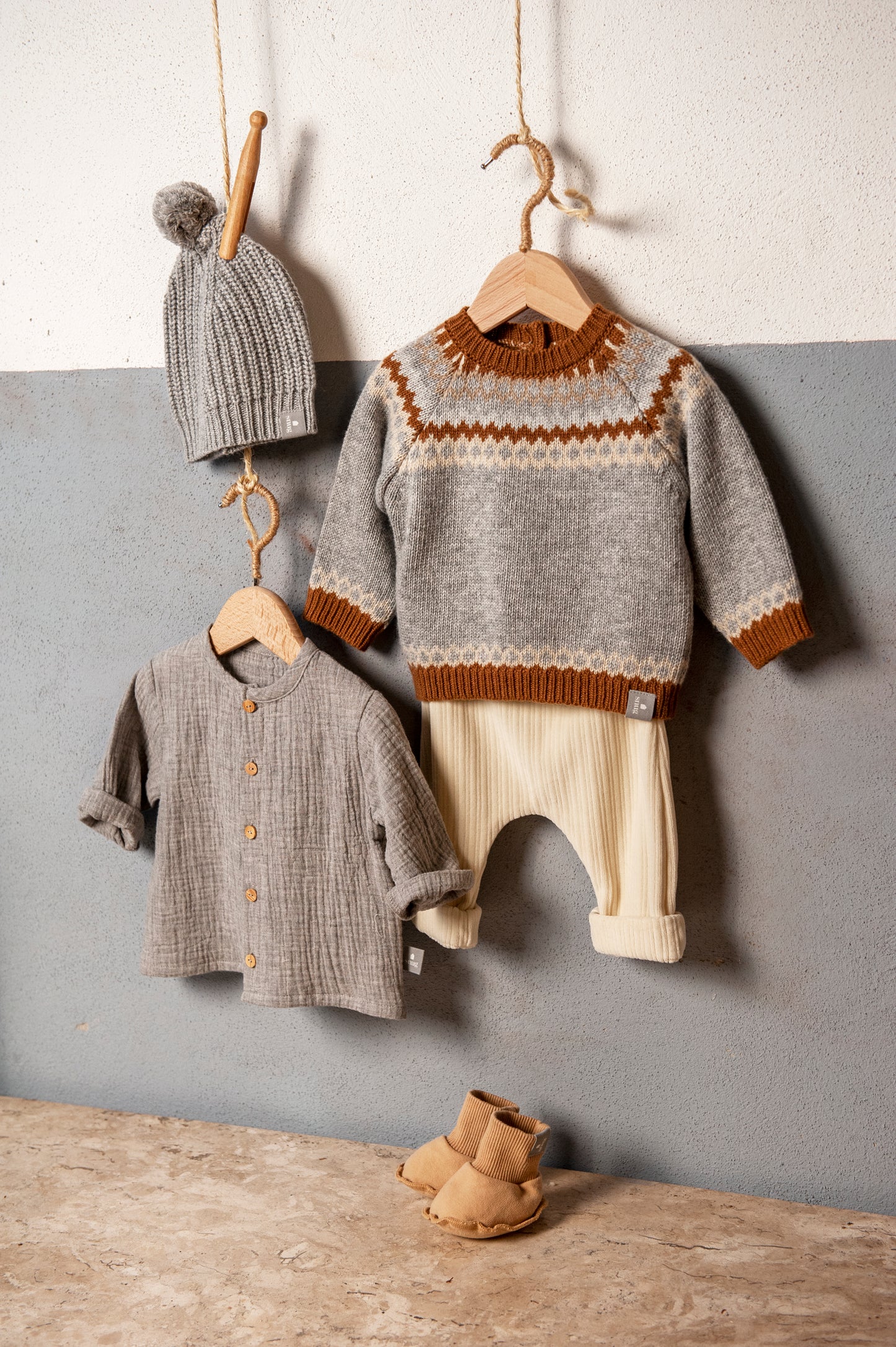 Camisola tricotada Cinza - Snug