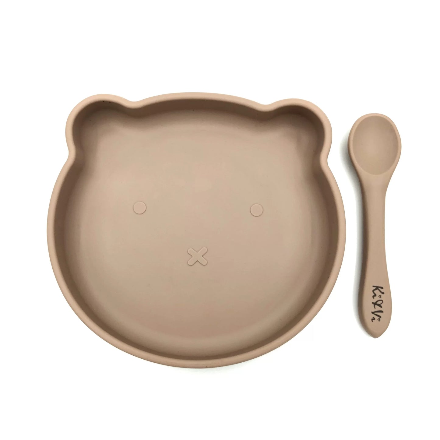 Conjunto Prato e Colher Taupe - Ki & Vi