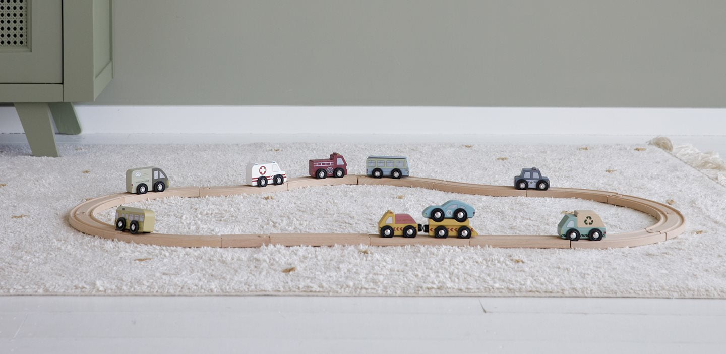 Set de veículos - Coleção Railway XXL - Little Dutch