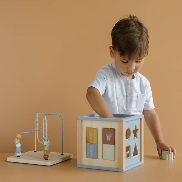 Cubo de atividades madeira Ocean - Little Dutch