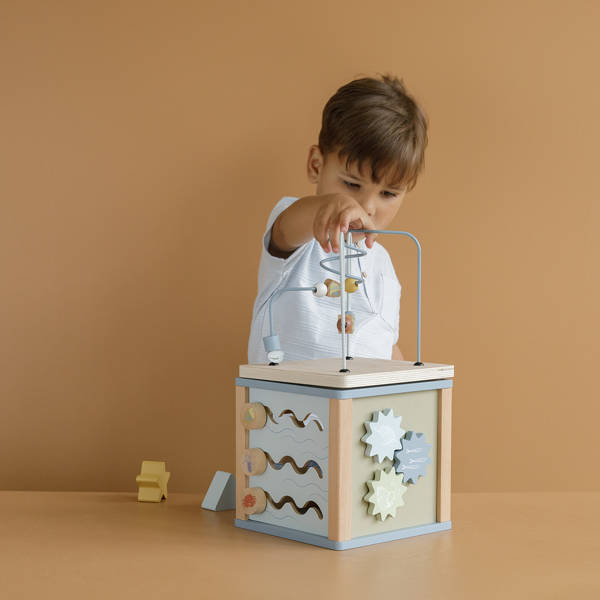 Cubo de atividades madeira Ocean - Little Dutch