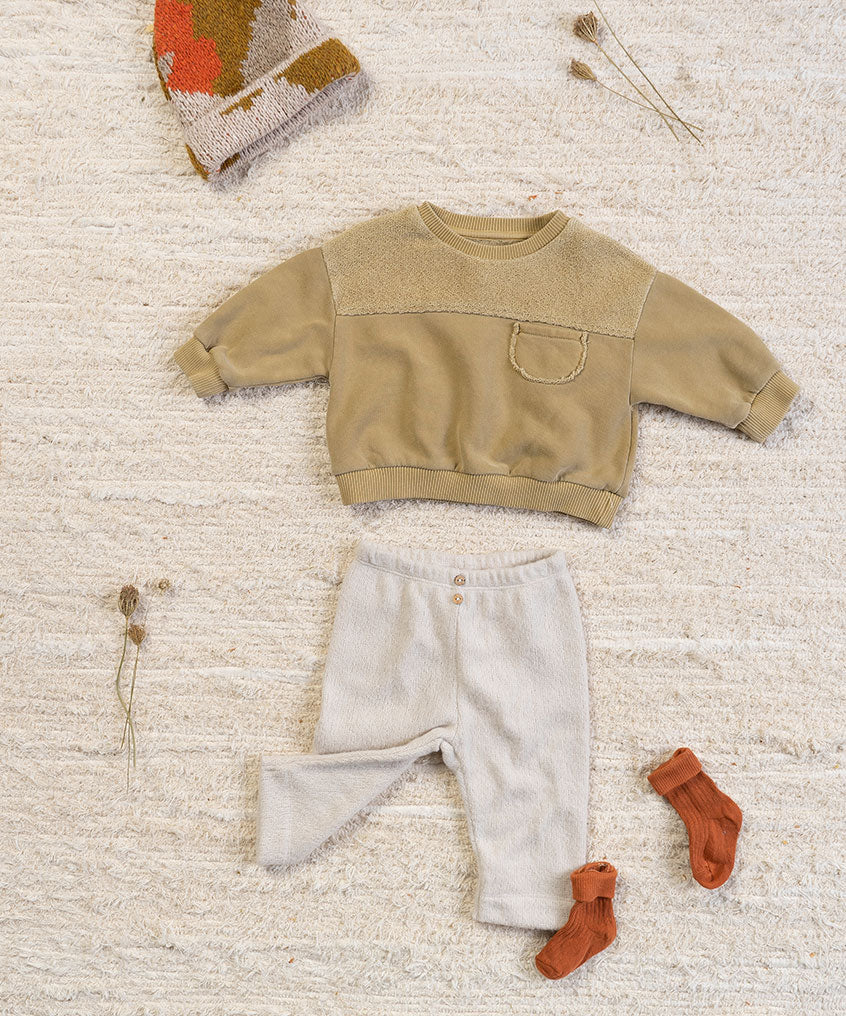 Sweat Bolso Amarelo Suave - Play Up
