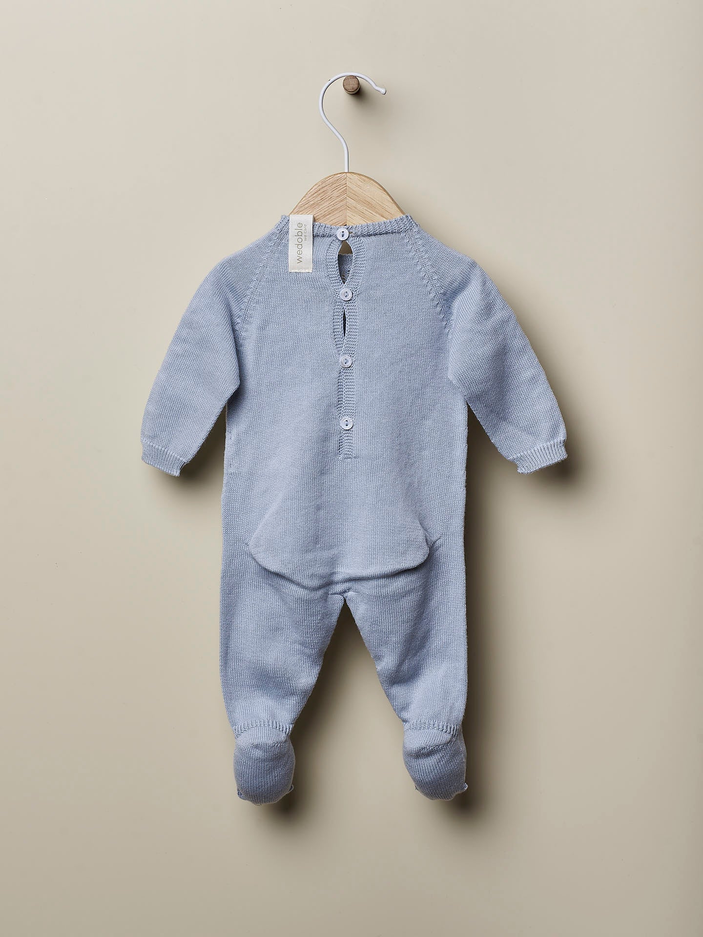 Babygrow de algodão orgânico azul - Wedoble