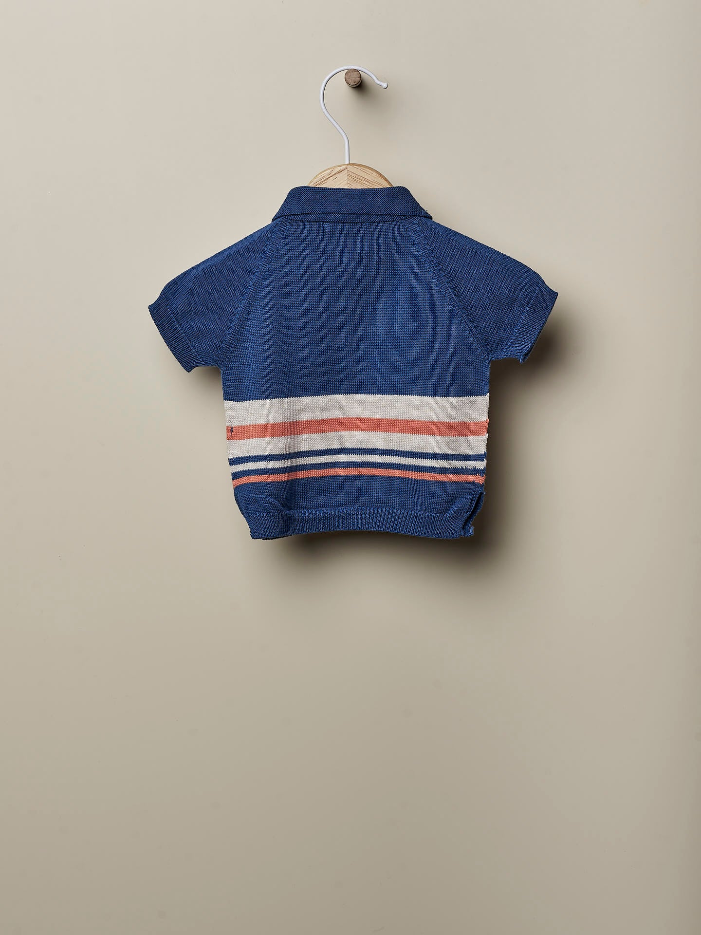 Camisola polo algodão azul - Wedoble
