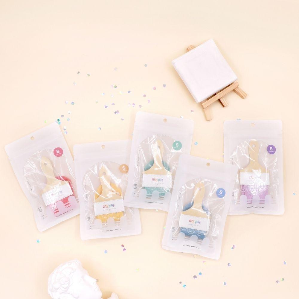 Meias Antiderrapantes Rainbow Yellow - Attipas