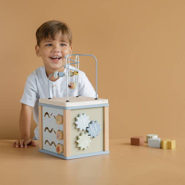 Cubo de atividades madeira Ocean - Little Dutch
