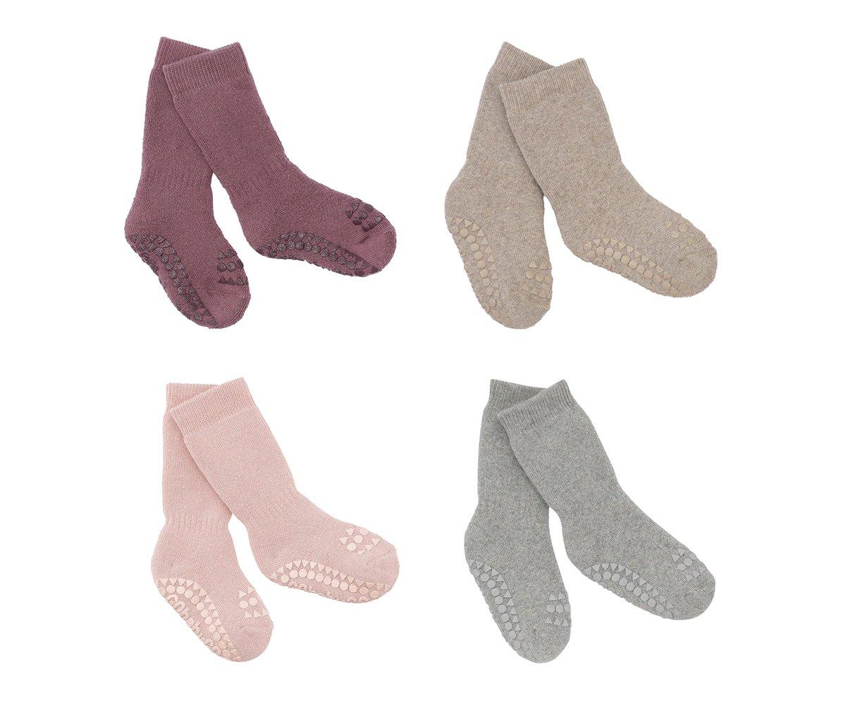 Box4 Meias Sola Antiderrapante Dusty Rose