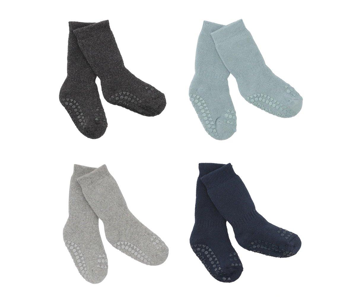 Box 4 meias Sola Antiderrapante Dusty Blue
