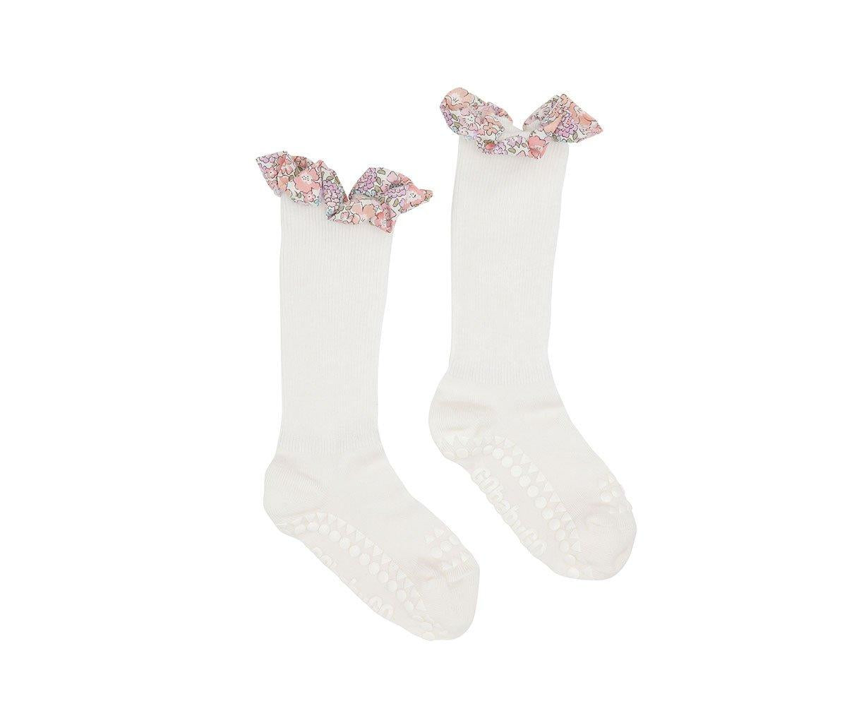 Meias Antiderrapante de Bambú Liberty Off White