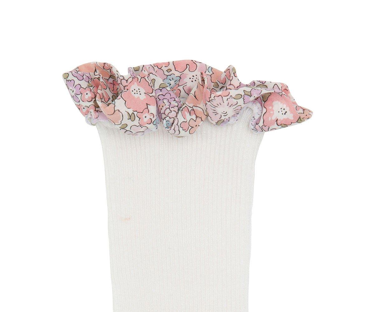 Meias Antiderrapante de Bambú Liberty Off White