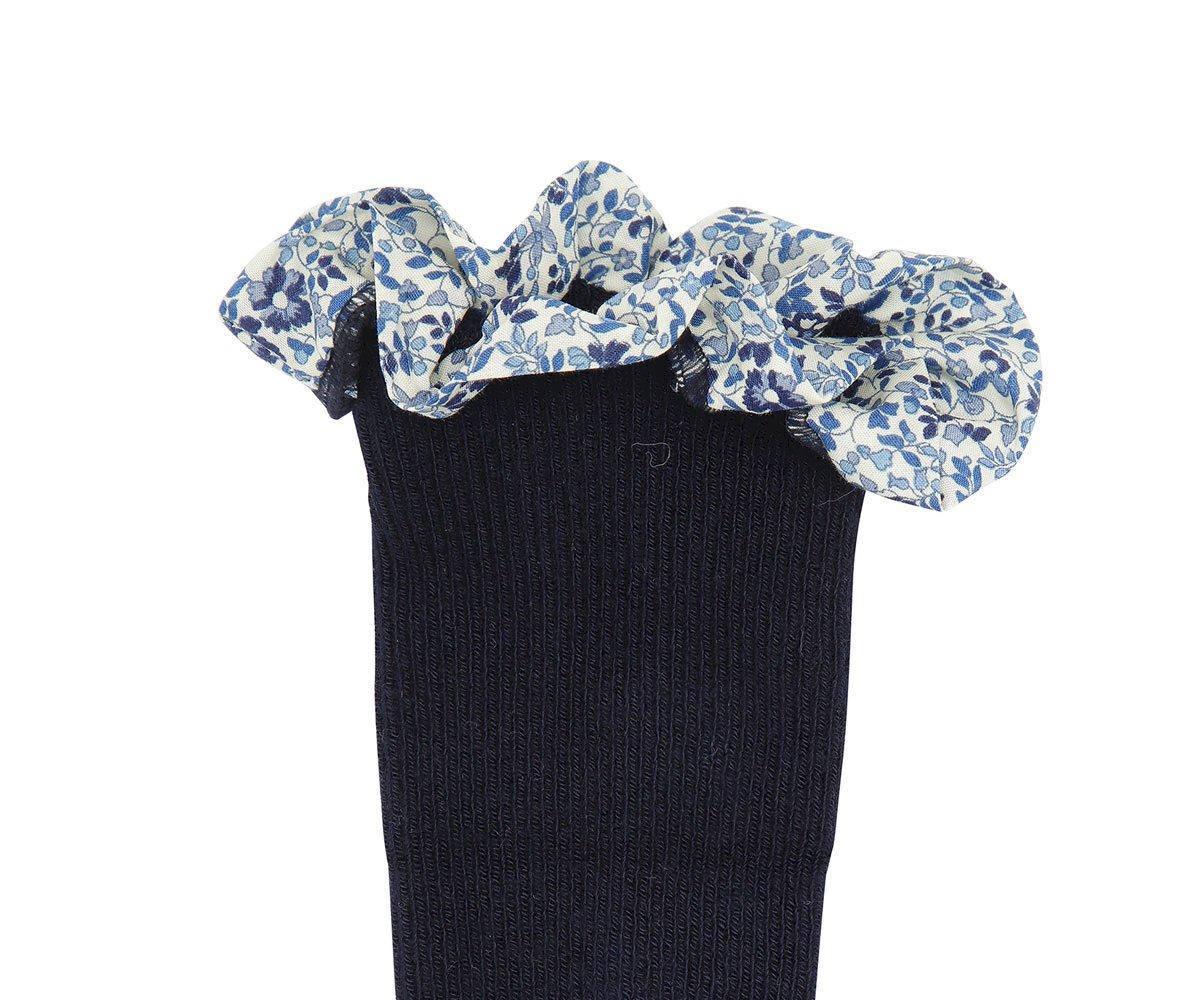 Meias Antiderrapante de Bambú Liberty Dark Blue