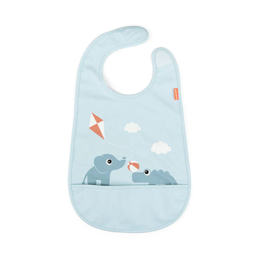 Done by Deer - Babete c/velcro Blue Playground