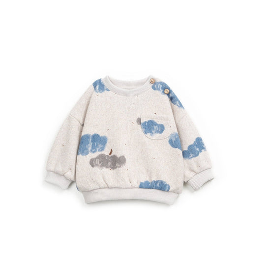 Play Up - Sweatshirt Estampado Nuvens