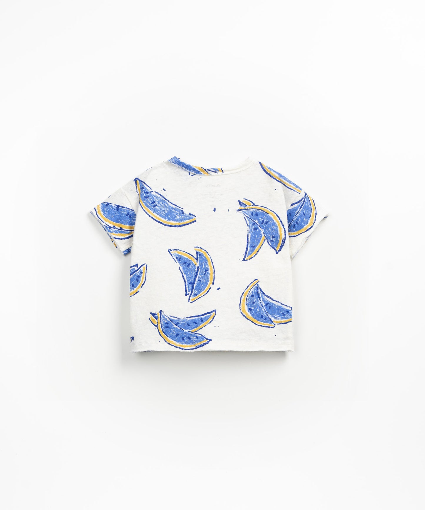 Play Up - T-shirt de Linho Estampada Branco