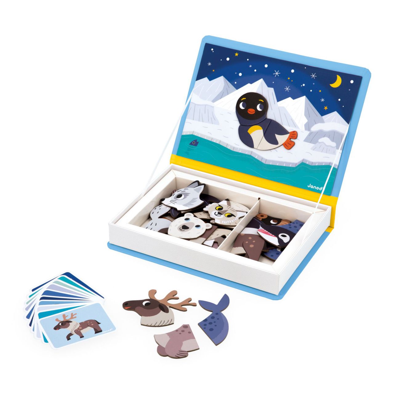 Janod - Magnetic Book: Animais do Gelo