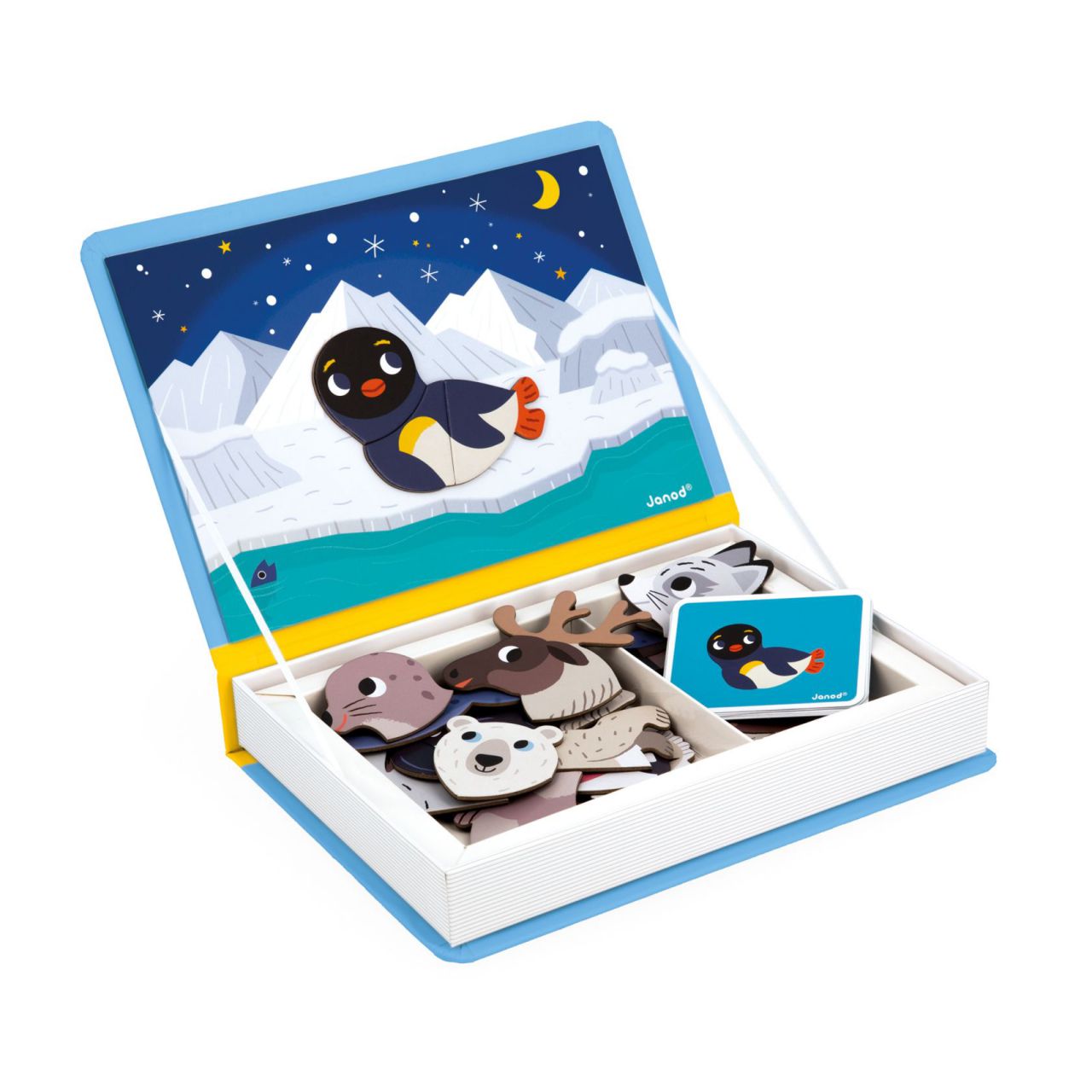 Janod - Magnetic Book: Animais do Gelo