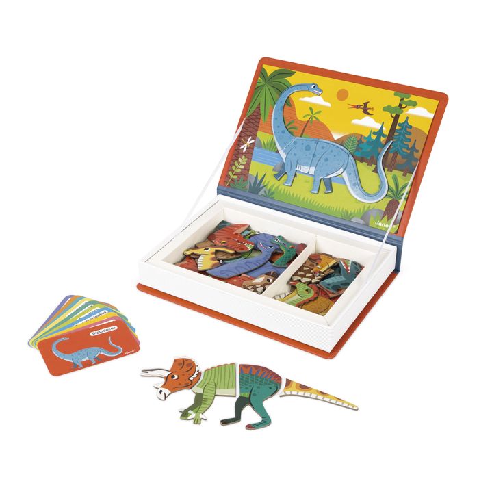 Janod - Magnetic Book: Dinossauros