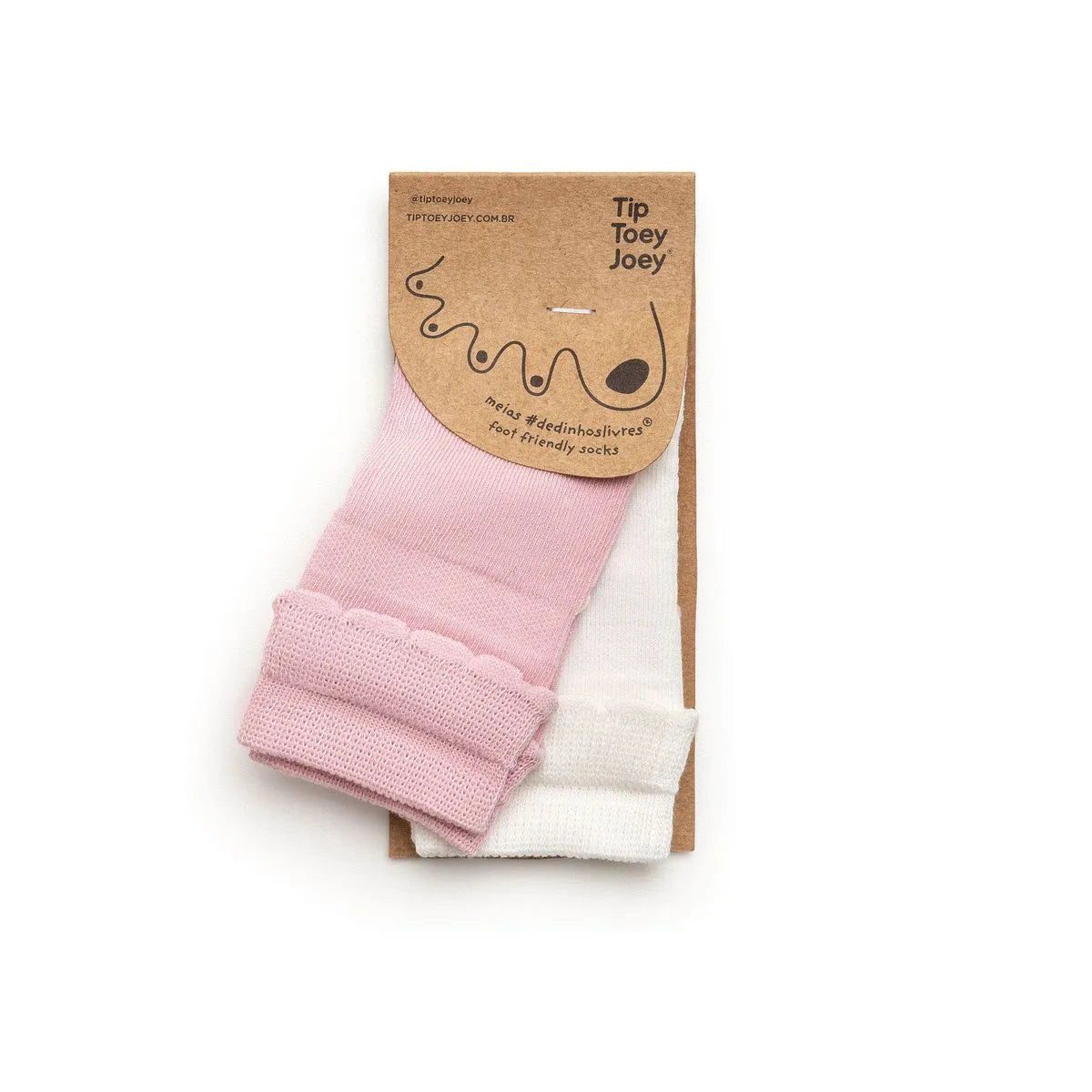 White Smile Barefoot Socks - Tip Toey Joey