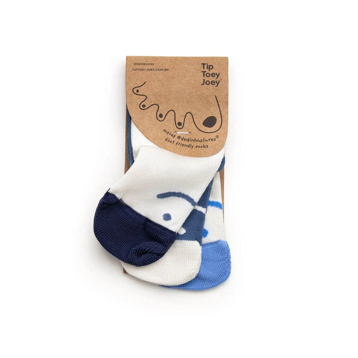 Tip Toey Joey - Kit de 3 meias barefoot Azul