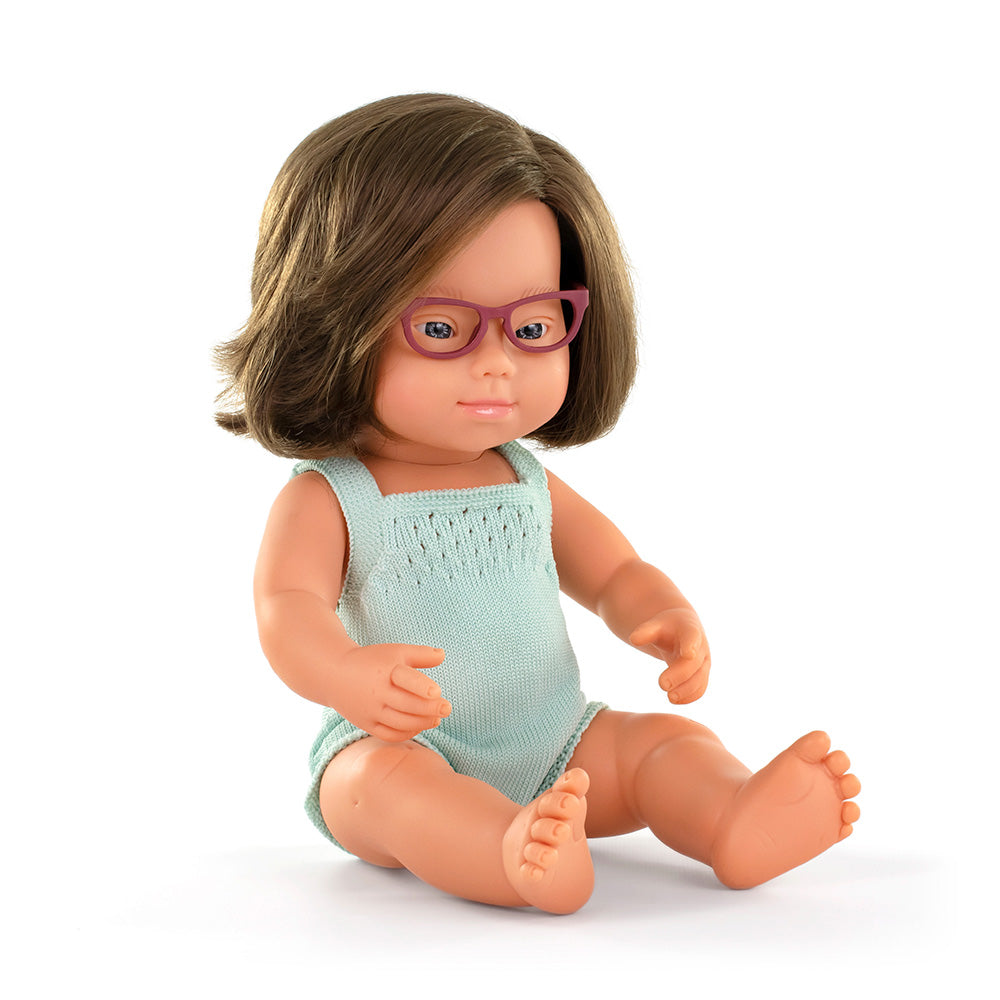 Miniland - Caucasian Doll with Down Syndrome 38 cm