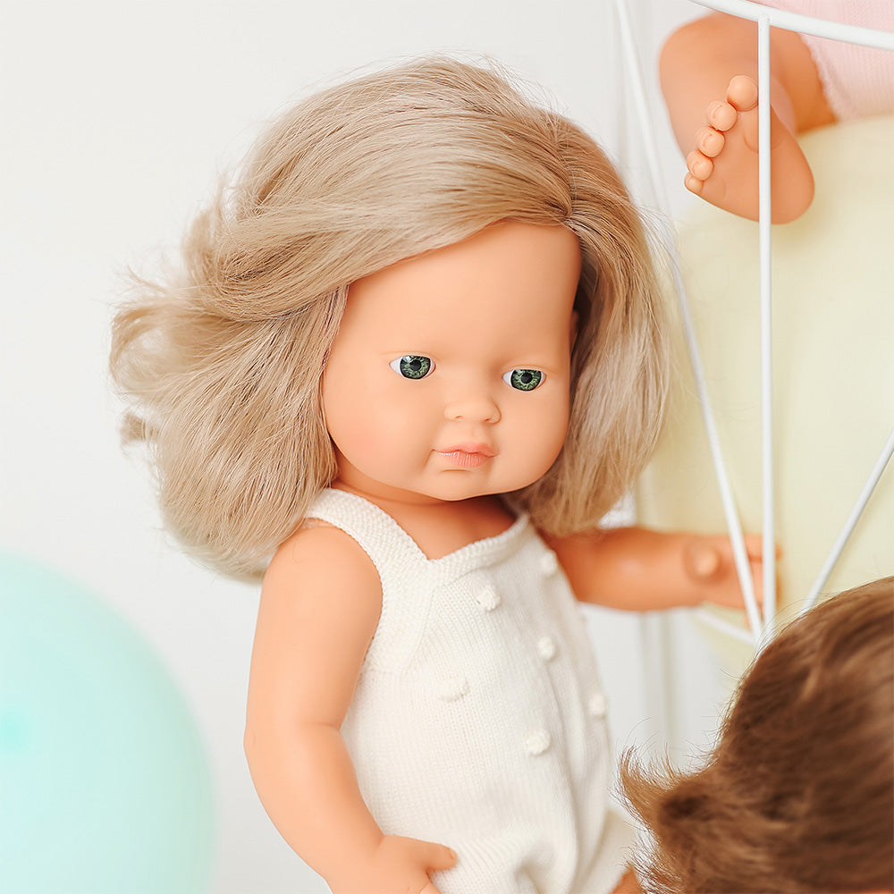 Miniland - Blonde Caucasian Doll 38 cm