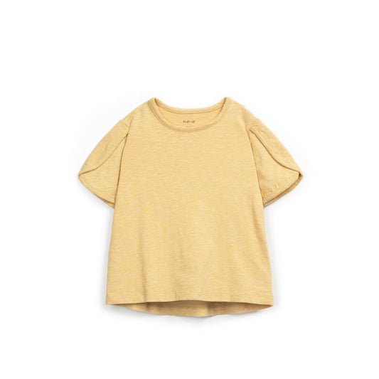 T-shirt com costa mais comprida amarela - Play Up