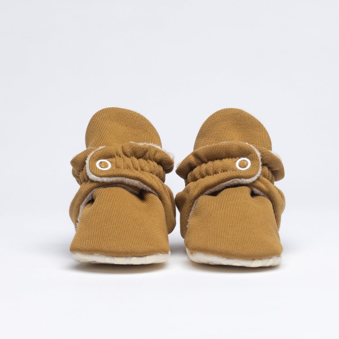 Baby Booties Fluffy Honey Mustard