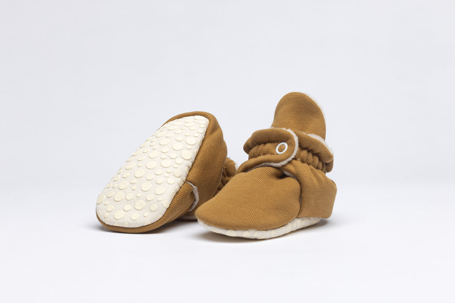 Baby Booties Fluffy Honey Mustard