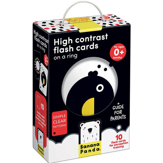 Flashcards Alto Contraste com Argolas +0m - Banana Panda