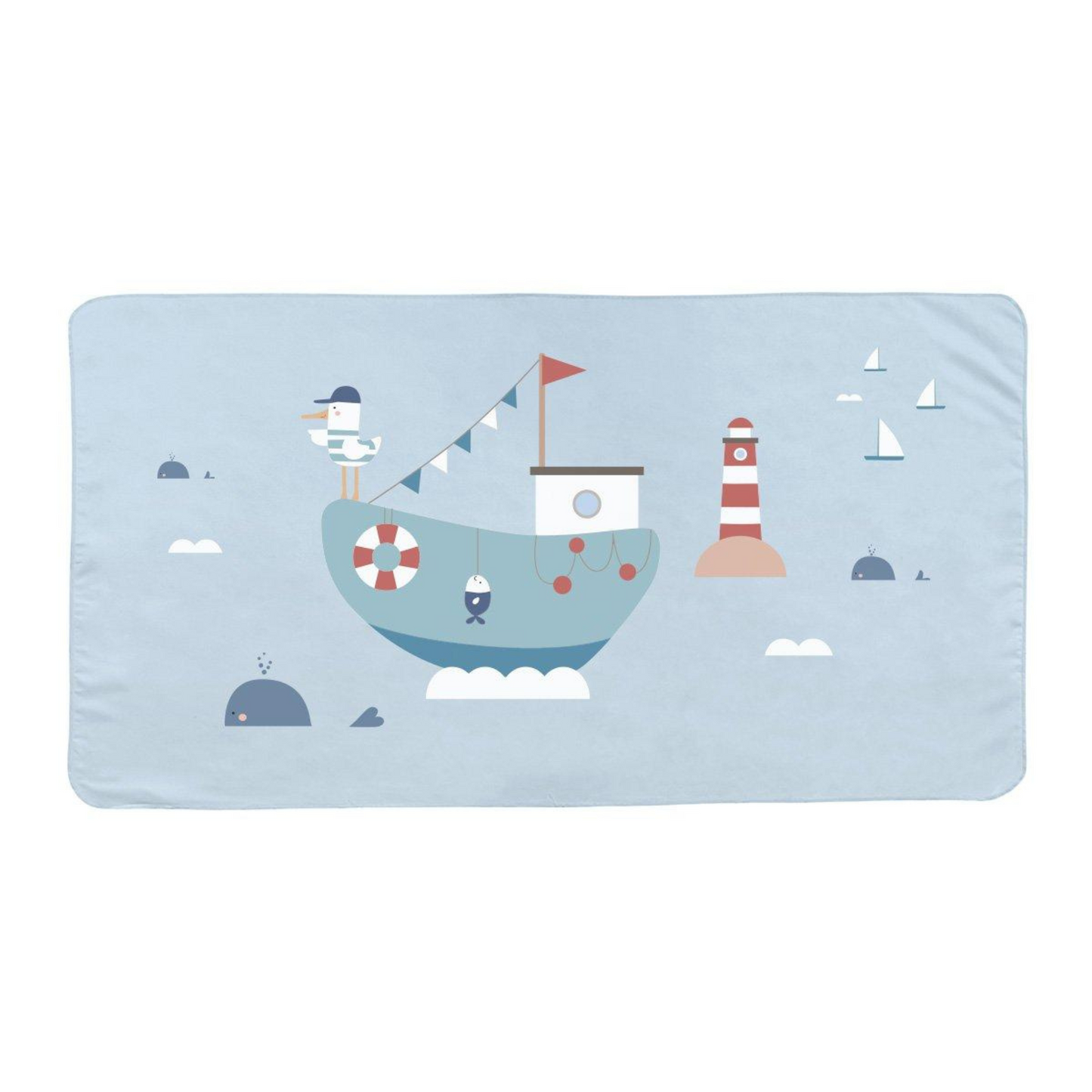 Toalha de Praia Microfibra Fishing Boat