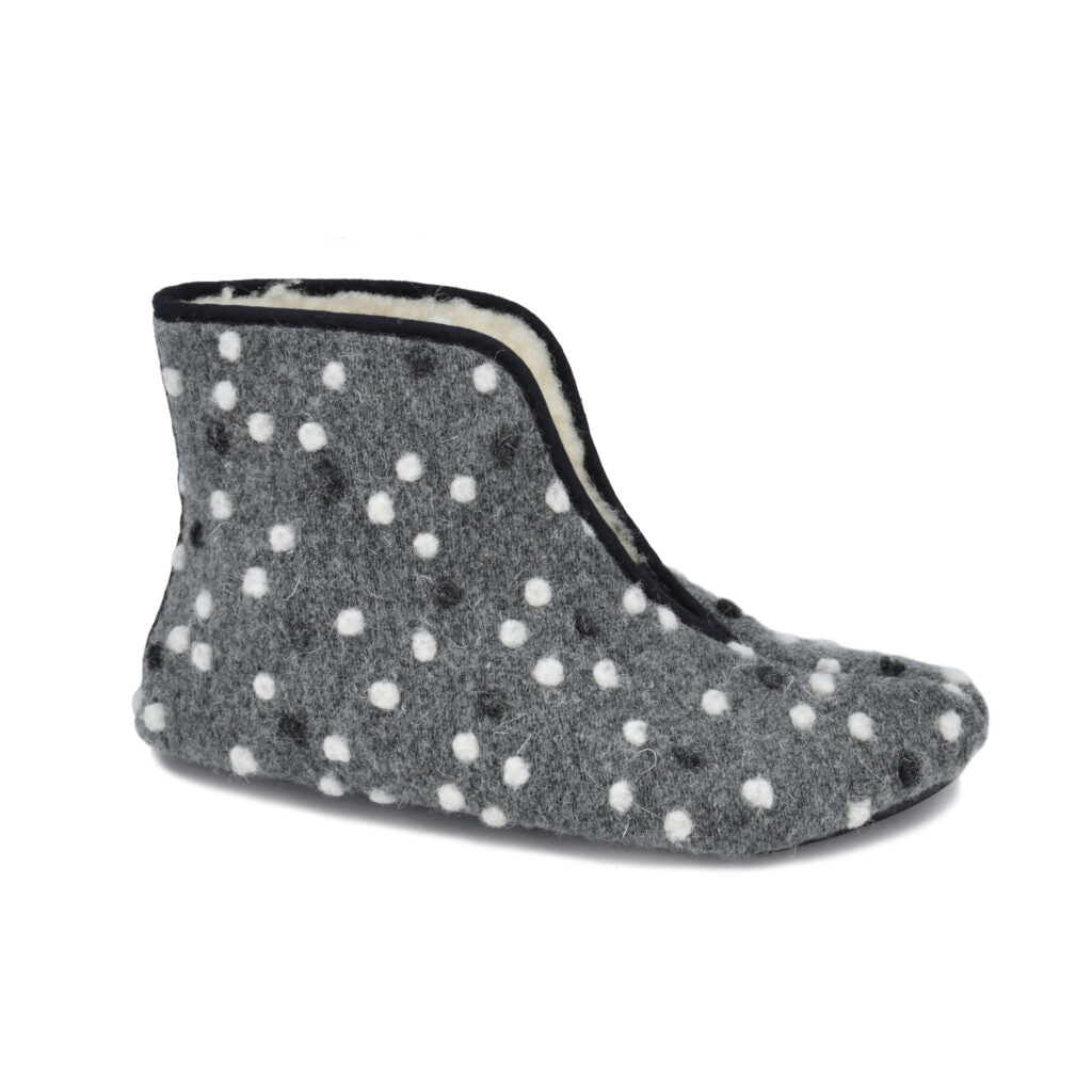 OmaKing - Pantufas barefoot Grey&Dots (Adulto)