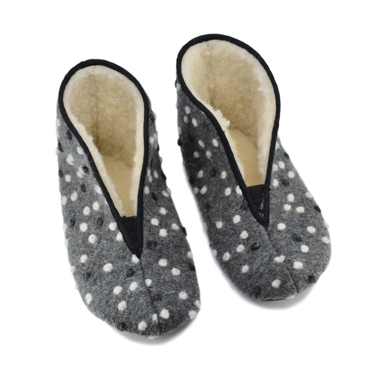 OmaKing - Pantufas barefoot Grey&Dots (Adulto)