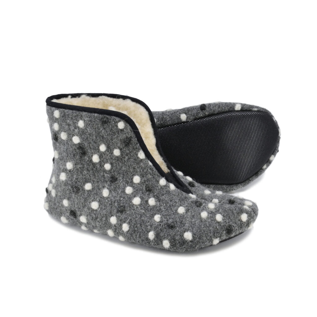 OmaKing - Pantufas barefoot Grey&Dots (Adulto)