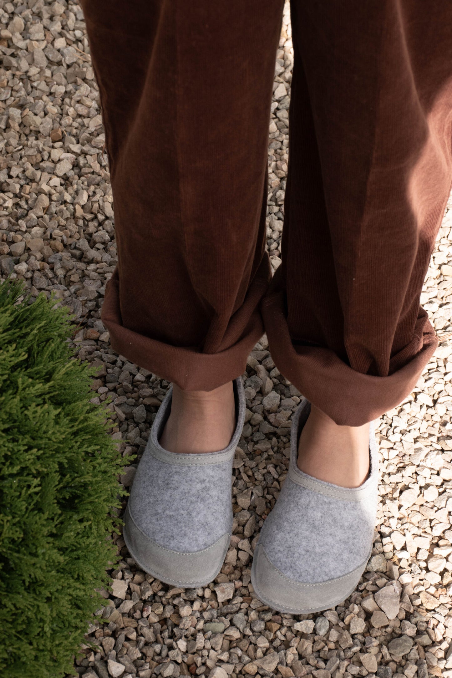 OmaKing - Pantufas barefoot felt Grey (Adulto)