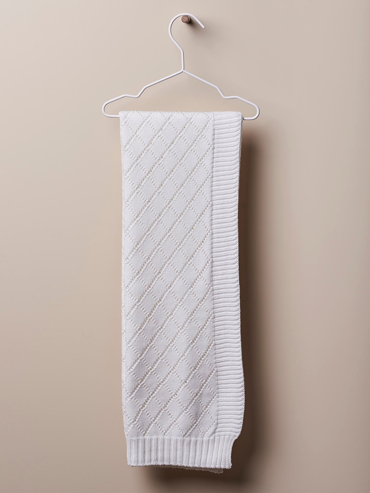 Wedoble - Knitted blanket in Pearl organic cotton