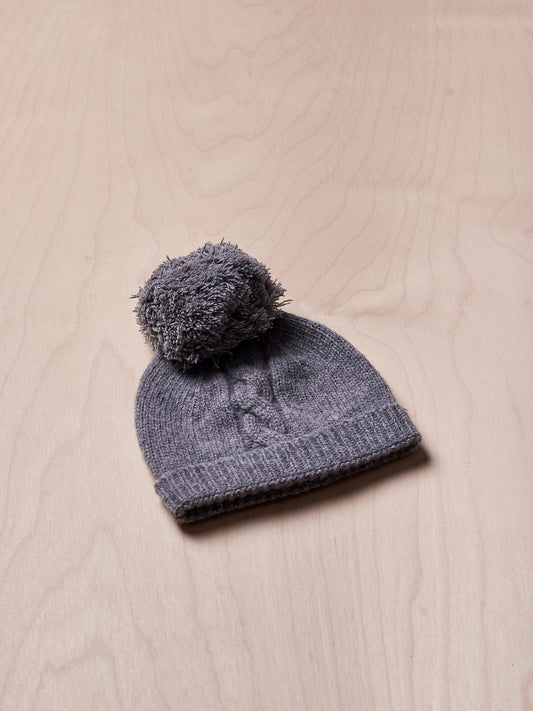 Wedoble - Gorro com pompom em lã Cinza